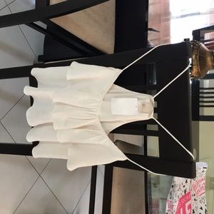 H&M’s summer flair shirt dressy tank tops, ivory